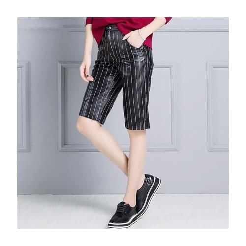 Women 2022 High Waist Slim Sheepskin Print Pants KP99