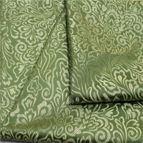 1057 Green Satin Jacquard Fabrics Sewing Materials For Womens Suit Skirt and Satin Dress Fashion Garment Fabric Sofa Fabrics