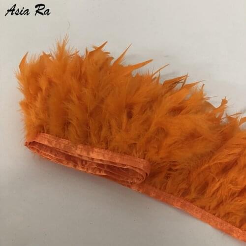 2M high quality turkey feather trim ribbon DIY festive clothing/decoration ornament 27 color Barbie Dress sewing materials laces