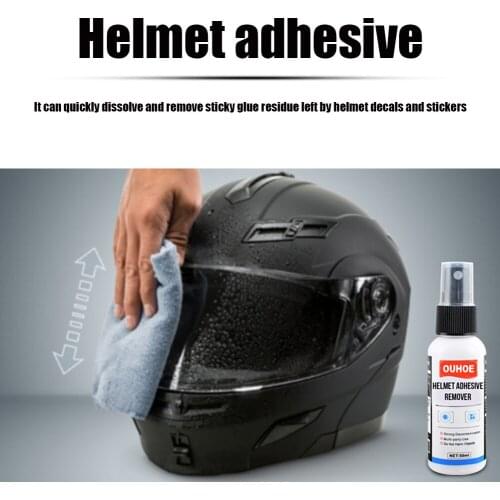 50mL Glue Removal Liquid Motorcycle Helmet Adhesive Remover Cleaning Polishing Anti-fog Rainproof Spray Sticker