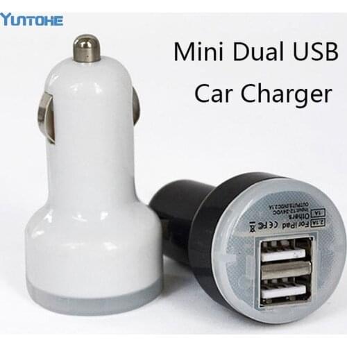 500pcs/lot 2.1A + 1A dual USB Car Charger for iphone 5s 6 6S 7 7plus for iPhone 6 plus for samsung galaxy s7 s6 phone charger