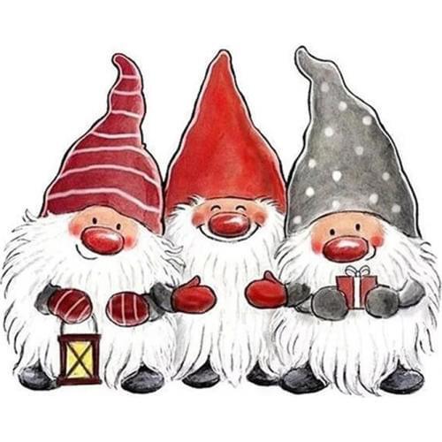 5d Diamond Painting Full Drill Round Christmas Dwarfs Diamond Embroidery Rhinestone Picture Mosaic Wall Home Decoration