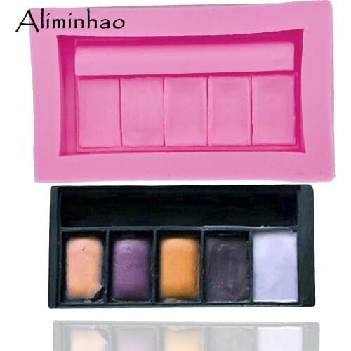 B0065 Girl makeup tools shape Cake dessert Sugarcraft Silicone mould fondant cake decorating tools chocolate molds