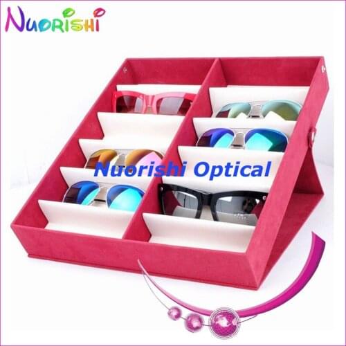 A627-12S two colors suded sunglasses display tray holding 12 pcs of sunglasses sunglasses tray sample tray free shipping