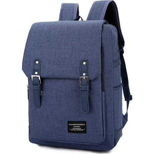 Canvas Shoulder Backpack-College Style Men Women School Bag Middle School Students Backpack Leisure Bag