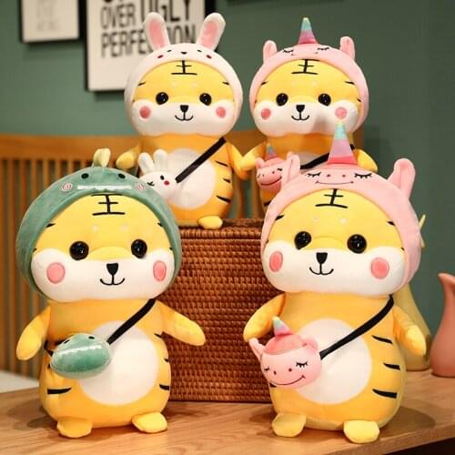 1PC 30cm Cute Tiger Plush Toy Stuffed Soft Kawaii Tiger Doll Animal Pillow Birthday Gift for Kids Children