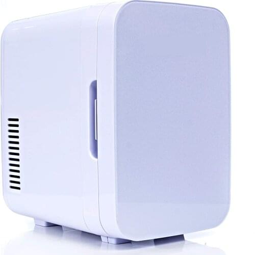 6 Liter Compact Portable Mini Fridge for Bedroom, Office, Car, Dorm with Thermoelectric Cooler and Warmer, Small Refrigerator