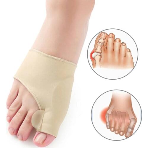 1Pair Big Bone Orthopedic Bunion Correction Pedicure Socks Silicone Hallux Valgus Corrector Braces Toes Separator Feet Care Tool