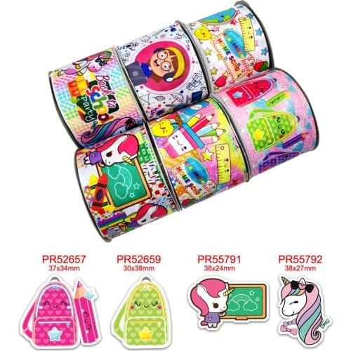 Cartoon characters printed grosgrain ribbon 42975