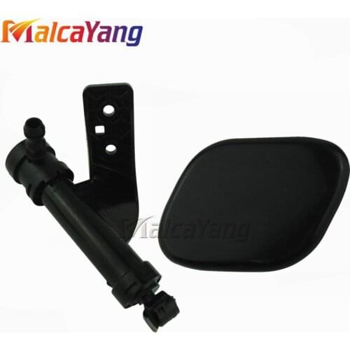 Left and Right side Front Headlight Washer Lift Cylinder Spray Nozzle Jet And Cover Cap For Hyundai Santa Fe IX45 MKIII 14-16
