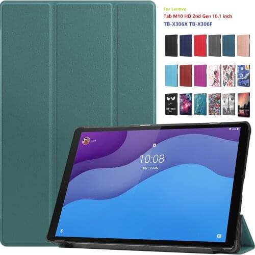 Magnetic Case for Lenovo Tab M10 HD 2nd Gen 10.1 inch TB-X306X Adjustable Folding Stand Cover for Lenovo Tab M10 HD TB-X306F