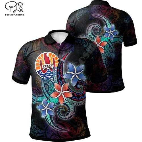 PLstar Cosmos Fashion 3d Print French Polynesia Men‘s Tahiti Polo Shirts New Designed Summer Short Sleeve Brand Clothing P6