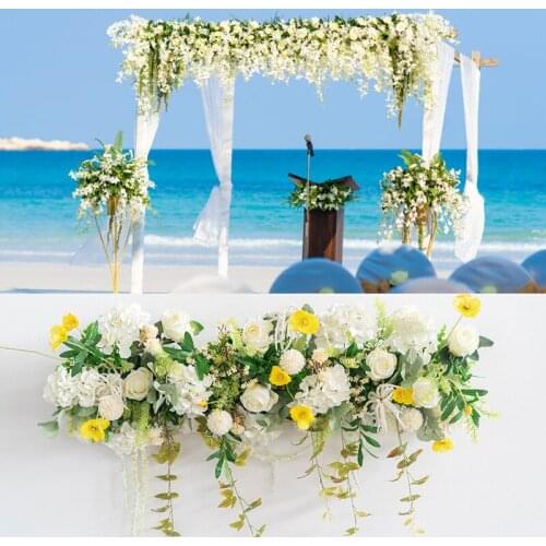 Custom wedding flower arrangement simulation fake flower decoration props arch flower wedding scene road lead arrangement