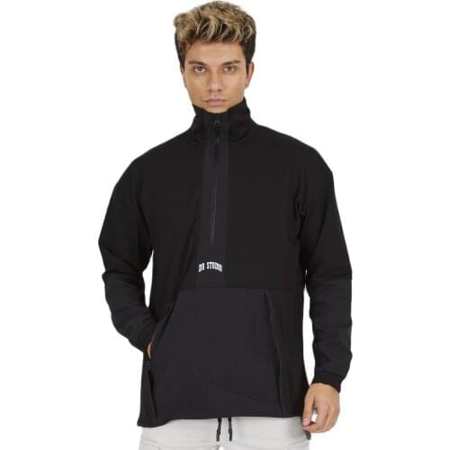 2021 New Men Black Sweatshirt Kangaroo Pocket Oversize Spring Elegance Design Sportswear Comfortable Fashion Solid Color Xуди