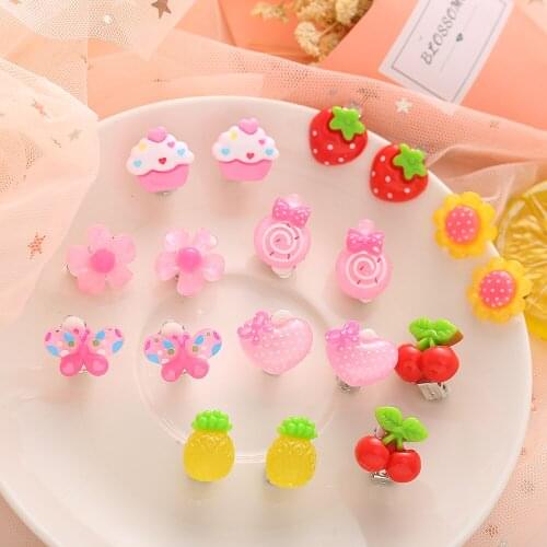 New Girls Cute Cartoon Flower Fruit Hairpins Kids Sweet Hair Clips Barrettes Hair Ornament Fashion Hair Accessories