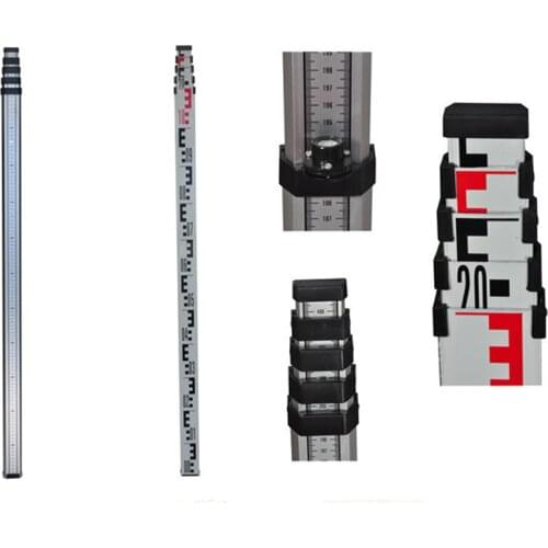 NEW Aluminum levelling staff A55 5m 5 section