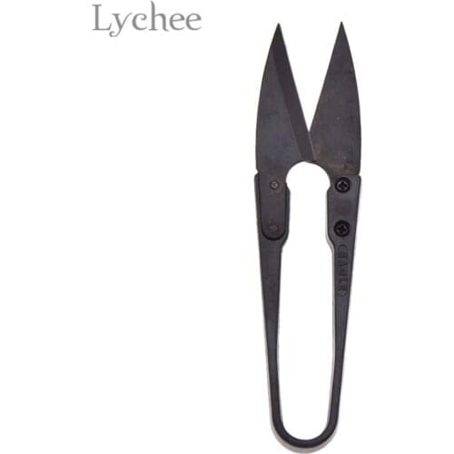 Lychee Life 1pcs U Shape Trimming Scissors Sewing Yarn Cutter Scissor Dressmaker Shear Sewing Tools