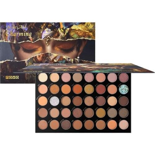 40 Color Eye Shadow Palette Pearly Matte Earth Color Eye Shadow Glitter Shimmer Metallic and Natural TSLM