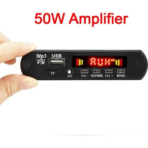 50W Amplifier Bluetooth 5.0 MP3 Decoder Decoding Board Module Car USB MP3 Player WMA WAV TF Card solt USB FM Remote Board Module