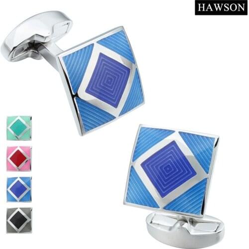 Luxury Wedding Cufflinks Shirt Button 4 Color Enamel Cuff links Men French Shirt Cuff High Quality Jewelry Accessories