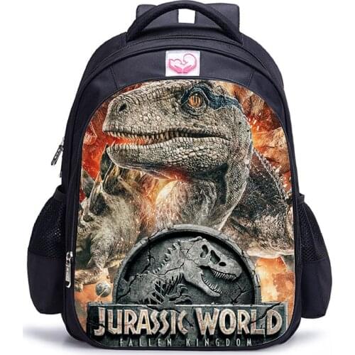 Popular Dinosaur World Backpack Animal Printing Backpack For Kids Jurassic Kingdom Bags For Girls Boys Children School