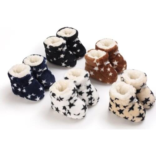 Newborn Toddler Warm Boots Winter First Walkers baby Girls Boys Shoes Soft Sole Fur Snow Booties for 0-18M