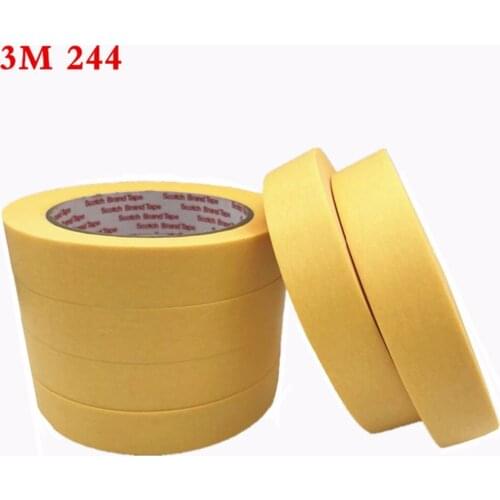 4mmx164ft 3M244 3M244 Hi-Temp Masking Tape Car Painting Refinish Electronic Protection 3M Single Sided Tape Decorating