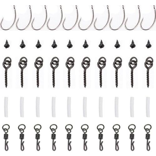 10 Ronnie Rigs Carp Fishing Rigs Barbless Hooks Spinner Rigs Fishing Apparel Fishing Accessories