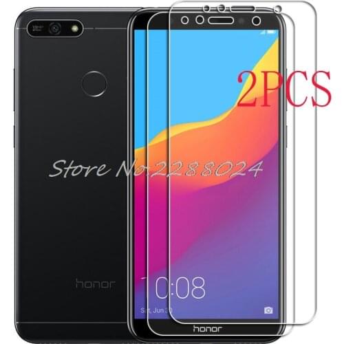 2PCS FOR Huawei Honor 7A Pro 7C High HD Tempered Glass Protective On Y6 Prime 2018 AUM-L29 L33 L41 Screen Protector Film Cover
