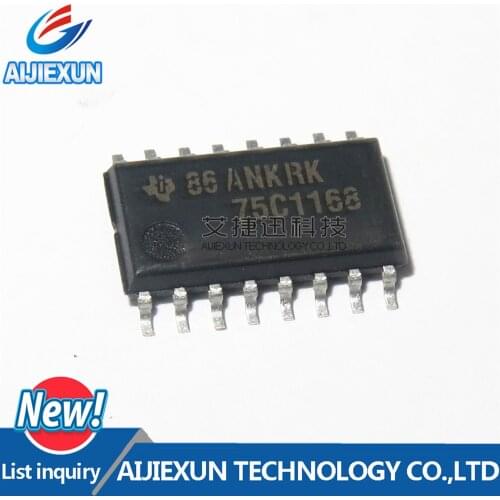5Pcs 75C1168 SOP16 DUAL DIFFERENTIAL DRIVERS AND RECEIVERS in stock 100% New and original