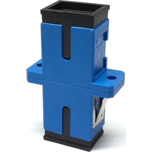 50pcs SC/UPC Adapter-Single mode -Simplex-with Flange-Blue