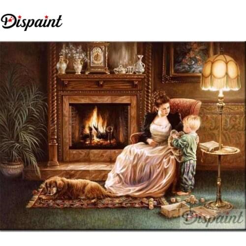 Dispaint 5D Diamond Painting Full Drill Diamond Embroidery "Woman stove room" Picture Of Rhinestone Handmade Home Decor A27111