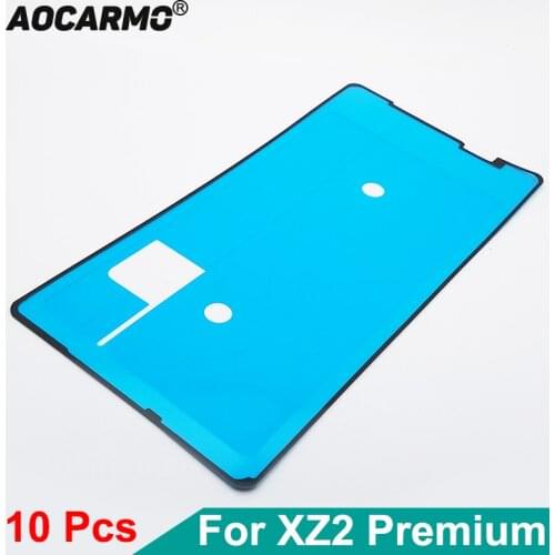 Aocarmo 10Pcs/Lot For SONY Xperia XZ2 Premium H8166 XZ2P Plus Front LCD Display Screen Waterproof Adhesive Frame Sticker Glue