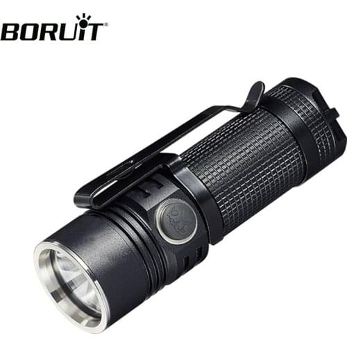 BORUiT XPE LED Flashlight 3-Mode Rechargeable 750mAh Torch IPX6 Waterproof Lantern with Strong Magnetic for Camping Hunting