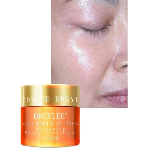 Breylee Vitamin C 20% Vc Whitening Facial Cream Repair Fade Freckles Remove Dark Spots Melanin Remover Brightening Face Care 01