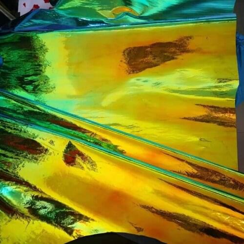 Holographic Mirror Surface Genuine Cowhide Leather Farbic in Metallic Color for Fashion Bags/Purse,Free Shipping