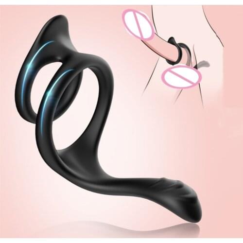 Hot Penis Ring Cock Ring Male Silicone Penis Rings Cock Ring Lock Delay Ejaculation Sex Toys For Men Adult Couples Wholesale