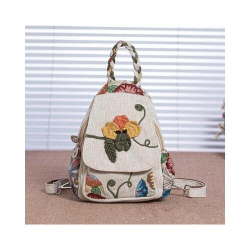 Fashion national string appliques women shopping multi-use backpacks!Nice original embossing cover backrack New casual backruck