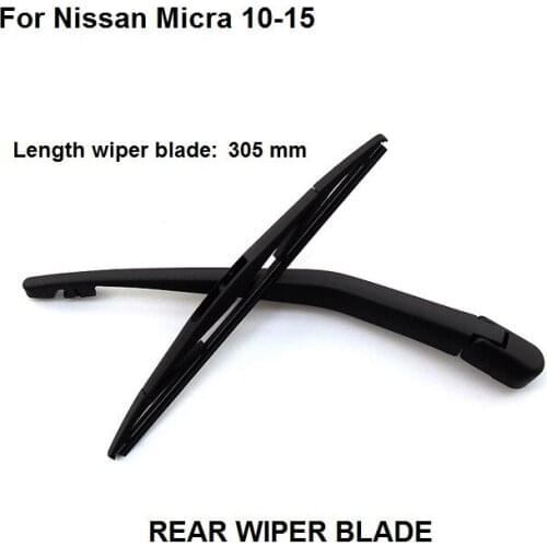 REAR WINDSCREEN WIPER ARM AND BLADE SET FOR NISSAN MICRA K13 MK4 IV ONWARDS 2010