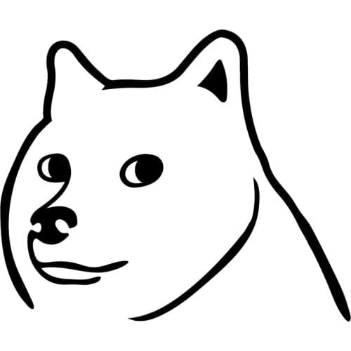 Doge Head Sticker Meme Shabe A Lot Of Wow Funny Dogs Interesting Vinyl Packaging Personality Decals