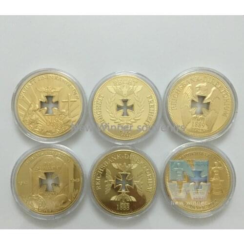 Germany 1889 WW II German Reichsbank Direktorium Hollow Cross Eagle Souvenir Coin Collectibles With Capsule Belt