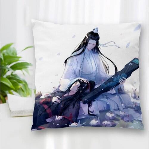 New Custom Anime Mo Dao Zu Shi Square Pillowcase Zipper Double-Sided Decorative Cushion Cover Living Room Bedroom Multi-Size