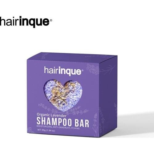 New HAIRINQUE Organic Lavender Shampoo Bar no chemicals or preservatives handmade cold processed hair shampoo Soap 11.11 sale