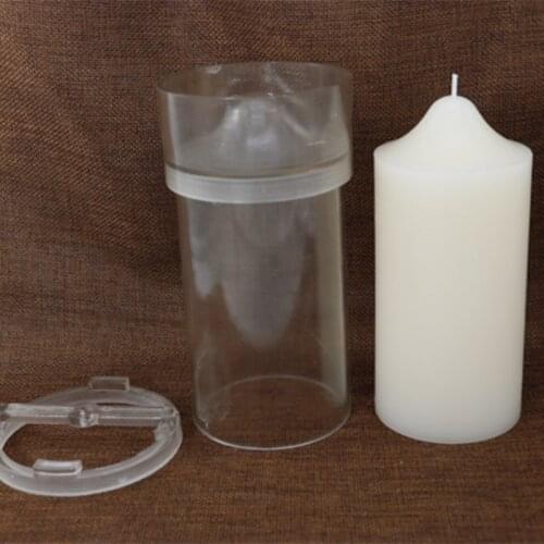Flat top and church head shaped cylinder candle mold PC plastic high temperature DIY candle material diameter of 8 cm Complete