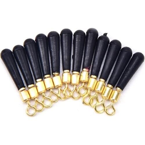 10Pcs/lot Copper Head Fishing Gear Block Rotation Drift Fishing Floats Rubber Bobber Float Seat Rest Accessories And Tools