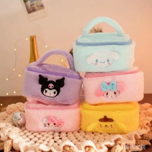 Sanrio Hello Kitty cosmetic bag girl 2021 new lipstick large capacity storage bag portable cosmetic bag Melody handbag