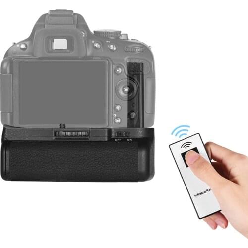 Vertical Battery Grip Holder for Nikon D5100 D5200 DSLR Camera EN-EL 14 Battery Powered with IR Remote Control
