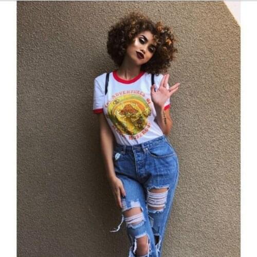 Hillbilly 2018 Magic Mushroom Vogue Printed Edge Women Tshirt Vintage Shirts Harajuku Summer Top Short Sleeve T shirt Women Tee
