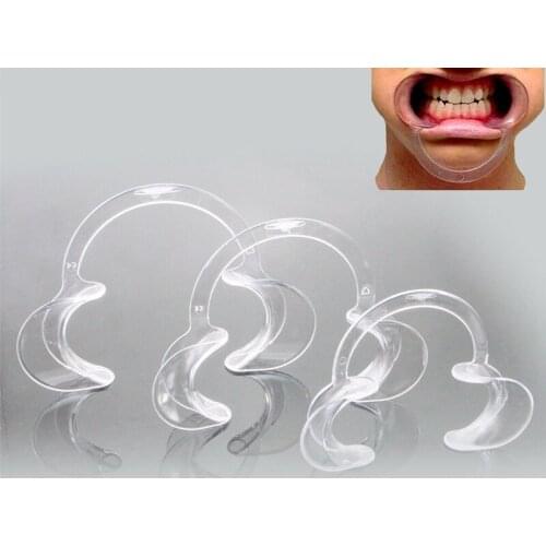 C Type Mouth Opener New Dental Orthodontic Plastic Cheek Lip Retractor Clear Color 118*90*20mm Medical or Home Safe Use 1PC