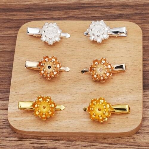 10 Pieces/Lot 45mm Metal Flower Hair Clip Hairpins Barrettes Headwear Vintage Hair Accessories